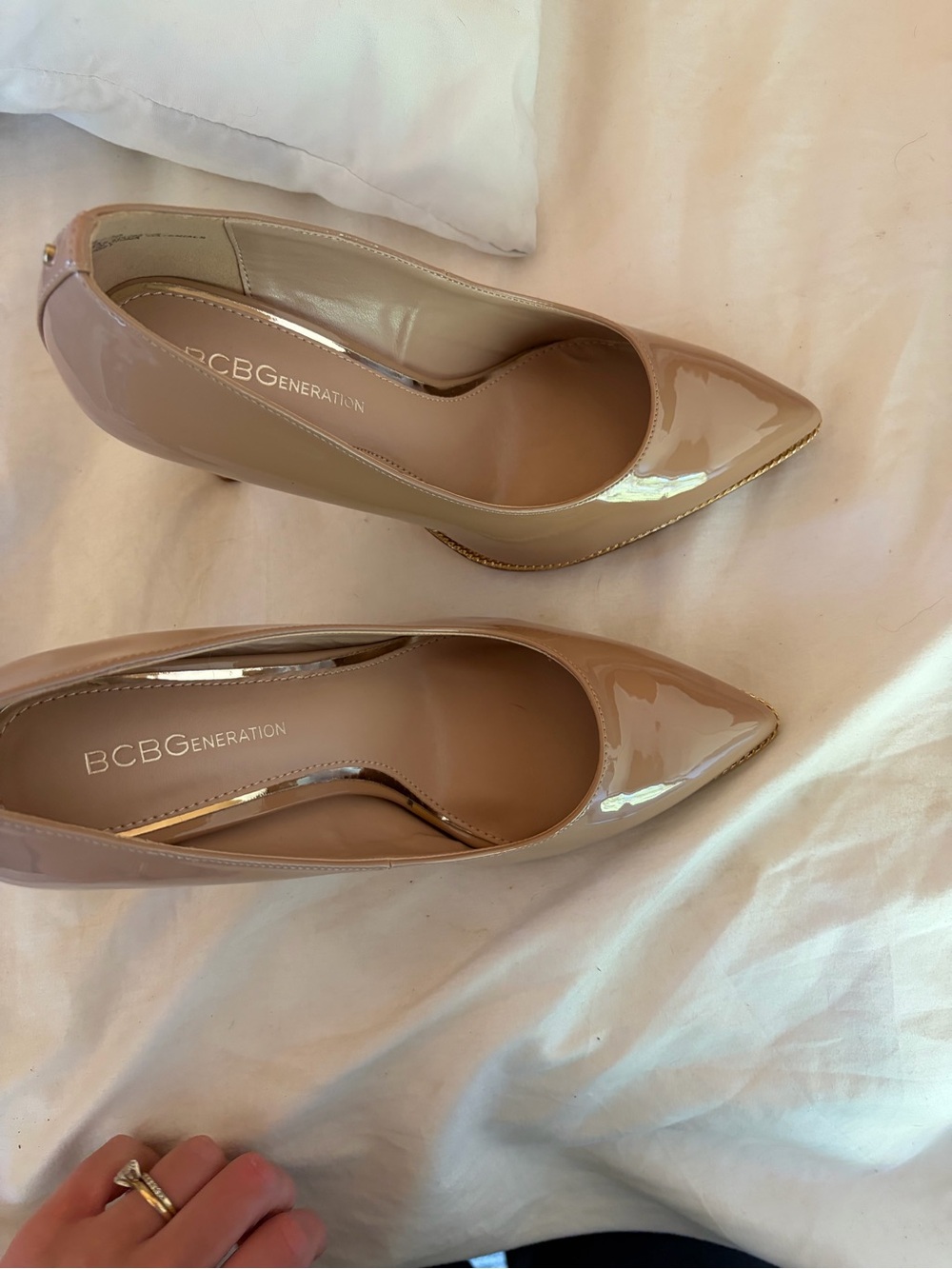 BCBGeneration Nude Patent Leather High Heel Pumps - Picture 4 of 4